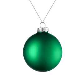 Елочный шар Finery Matt, 8 см, матовый зеленый, Цвет: зеленый