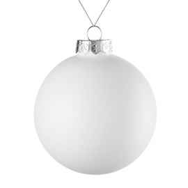 Елочный шар Finery Matt, 10 см, матовый белый, Цвет: белый