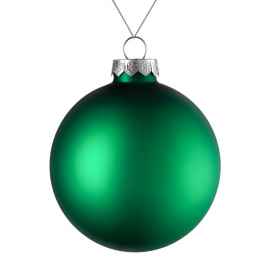 Елочный шар Finery Matt, 10 см, матовый зеленый, Цвет: зеленый