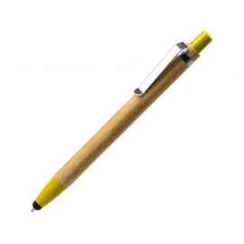 Ручка-стилус шариковая бамбуковая NAGOYA, BL8084TA03, Цвет: желтый