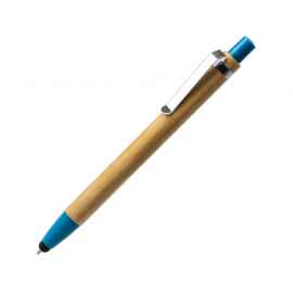 Ручка-стилус шариковая бамбуковая NAGOYA, BL8084TA242, Цвет: голубой