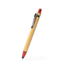 Ручка-стилус шариковая бамбуковая NAGOYA, BL8084TA60, Цвет: красный