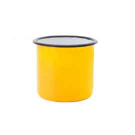 Кружка металлическая ANON, MD4015S10301, Цвет: желтый,белый, Объем: 380