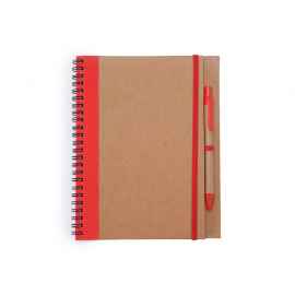 Блокнот А5+ ALANI с шариковой ручкой, NB8073S160, Цвет: бежевый,красный
