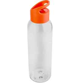 Бутылка для воды BINGO 630мл. Прозрачная с оранжевым 6071.20.05