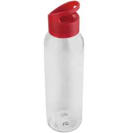 Бутылка для воды BINGO 630мл. Прозрачная с красным 6071.20.03