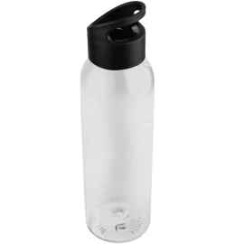Бутылка для воды BINGO 630мл. Прозрачная с черным 6071.20.08