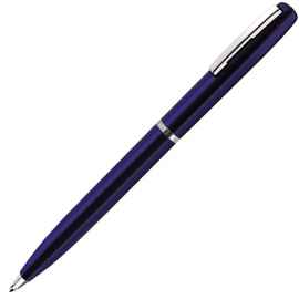 CLICKER, ручка шариковая, синий/хром, металл, Цвет: синий, серебристый