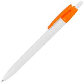 N2, ручка шариковая, оранжевый/белый, пластик, Цвет: белый, оранжевый, Размер: 9х145 мм