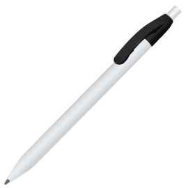 N1, ручка шариковая, черный/белый, пластик, Цвет: белый, черный, Размер: 9х145 мм
