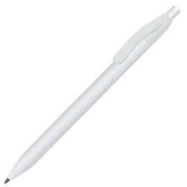 N1, ручка шариковая, белый, пластик, Цвет: белый, Размер: 9х145 мм