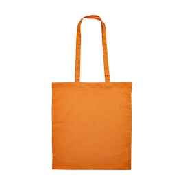 Сумка для покупок из хлопка 'Eco', оранжевый, 38х42 см, длина ручек 70 см.