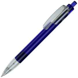 TRIS LX, ручка шариковая, прозрачный синий/прозрачный белый, пластик, Цвет: синий