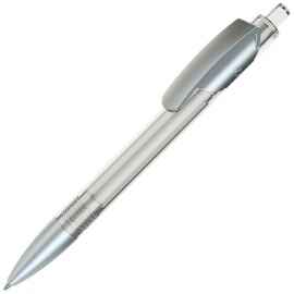 TRIS LX SAT, ручка шариковая, прозрачный белый/серебристый, пластик, Цвет: прозрачный белый, серебристый