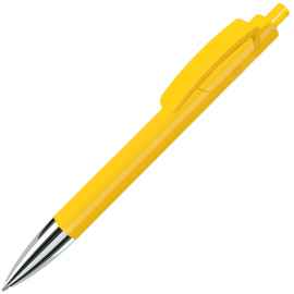TRIS CHROME, ручка шариковая, желтый/хром, пластик, Цвет: желтый, серебристый