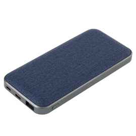 Внешний аккумулятор Tweed PB 10000 mAh, синий, Цвет: синий, Размер: 109x181x19