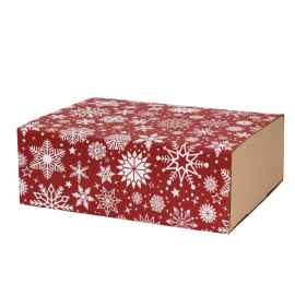 Шубер новогодний 'Снежинки' для подарочной коробки 230*170*80 мм