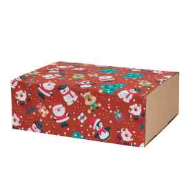 Шубер новогодний 'Пингвины' для подарочной коробки 230*170*80 мм