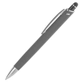 Шариковая ручка Quattro, серая, Цвет: серый, Размер: 13x138x8