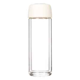 Бутылка стеклянная с двойными стенками Bianca, белая, Цвет: белый, Объем: 300, Размер: 70x70x212