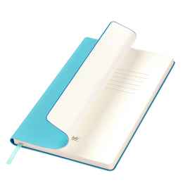 Ежедневник Spark недатированный, лазурный (без упаковки, без стикера), Цвет: голубой, бежевый, бежевый, бежевый, Размер: 213x143x15