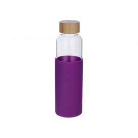Стеклянная бутылка для воды в силиконовом чехле Refine, 887319, Цвет: прозрачный,фиолетовый, Объем: 550