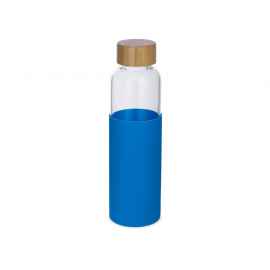 Стеклянная бутылка для воды в силиконовом чехле Refine, 887302, Цвет: прозрачный,голубой, Объем: 550