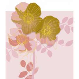 Корпоративная открытка с накладными цветками