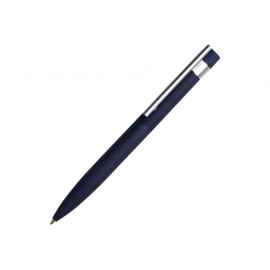 Ручка шариковая металлическая Matteo soft-touch, 280212, Цвет: темно-синий,серебристый