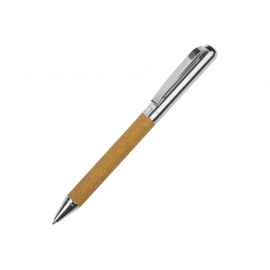 Ручка шариковая Venera из переработанной стали и переработанной кожи, 280109, Цвет: серебристый,коричневый