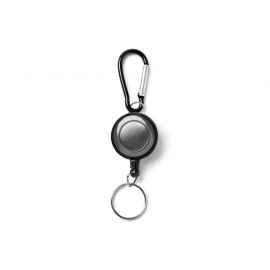 Брелок для ключей DOKI с карабином и выдвижным кольцом, KO4209S102, Цвет: черный