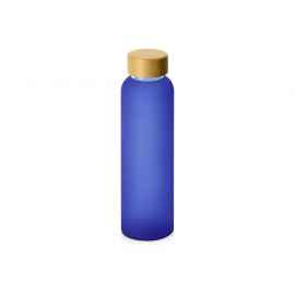 Стеклянная бутылка с бамбуковой крышкой Foggy, 600 мл, 828702p, Цвет: синий, Объем: 600