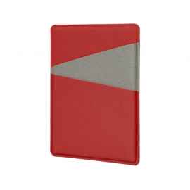 Картхолдер на 3 карты вертикальный Favor, 114201, Цвет: красный,серый