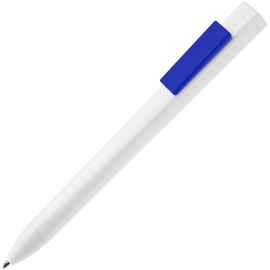 Ручка шариковая Swiper SQ, белая с синим, Цвет: белый, синий