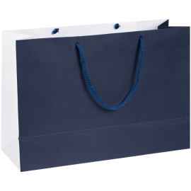 Пакет бумажный Bicolor, белый с синим, Цвет: белый, синий