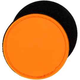 Лейбл из ПВХ с липучкой Menteqo Round, оранжевый неон, Цвет: оранжевый