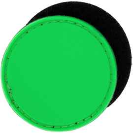 Лейбл из ПВХ с липучкой Menteqo Round, зеленый неон, Цвет: зеленый