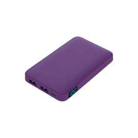 Внешний аккумулятор с подсветкой Ancor 5000 mAh, фиолетовый, Цвет: фиолетовый, Размер: 145x100x25