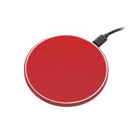 Беспроводное зарядное устройство с подсветкой 15W Auris, красное, Цвет: красный, Размер: 134x103x15