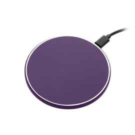 Беспроводное зарядное устройство с подсветкой 15W Auris, фиолетовое, Цвет: фиолетовый, Размер: 134x103x15
