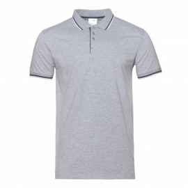 Рубашка поло унисекс STAN хлопок/эластан 200, 05, Серый меланж с контрастом (501) (46/S)