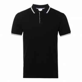 Рубашка поло унисекс STAN хлопок/эластан 200, 05, Чёрный с контрастом (201) (42/XXS)