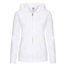Толстовка 'Lady-Fit Hooded Sweat Jacket', белый_XS, 75% х/б, 25% п/э, 280 г/м2, Цвет: белый, Размер: Длина 55 см., ширина 42,5 см.