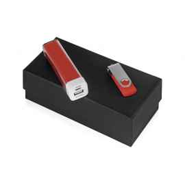 Подарочный набор Flashbank с флешкой и зарядным устройством, 8Gb, 700305.01, Цвет: красный, Размер: 8Gb