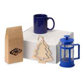 Подарочный набор с чаем, кружкой и френч-прессом Чаепитие, 700411NY.02, Цвет: ярко-синий,синий,прозрачный, Объем: 320 мл, 350