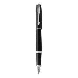 Перьевая ручка Parker Urban Core, (матовый черный лак) Muted Black CT, F309, перо: F, цвет чернил: blue, в подарочной упаковке.