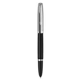 Перьевая ручка Parker 51 CORE BLACK CT, перо: F, цвет чернил: black/blue, в подарочной упаковке.