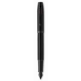 Перьевая ручка Parker IM Achromatic, Black BT, перо: F, цвет чернил: blue, в подарочной упаковке.