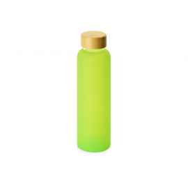 Стеклянная бутылка с бамбуковой крышкой Foggy, 600 мл, 828703p, Цвет: зеленое яблоко, Объем: 600
