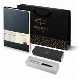 Подарочный набор: Шариковая ручка Parker Jotter K60 и ежедневник недатированный черный